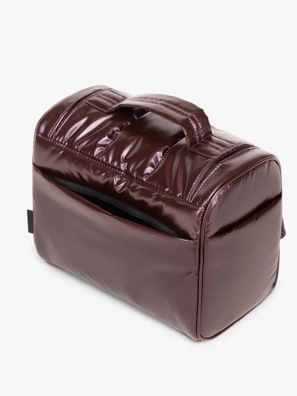 Calpak Luka Puffy Toiletry Cosmetics Quilted Bag in Glazed Dark Cherry NWT